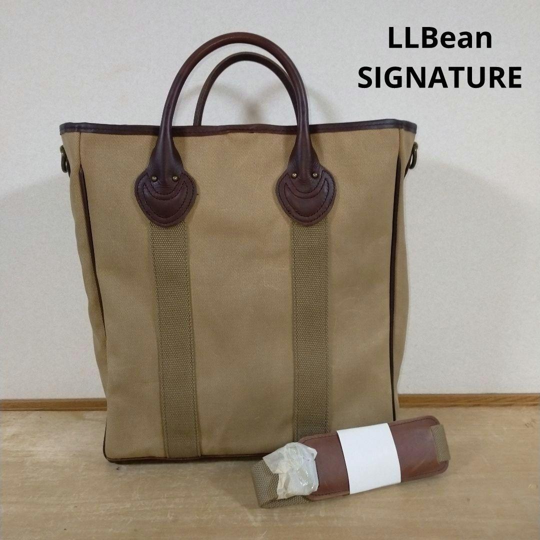 LLBean SIGNATUREエルエルビーン2wayレザーハンドルトートバッグ