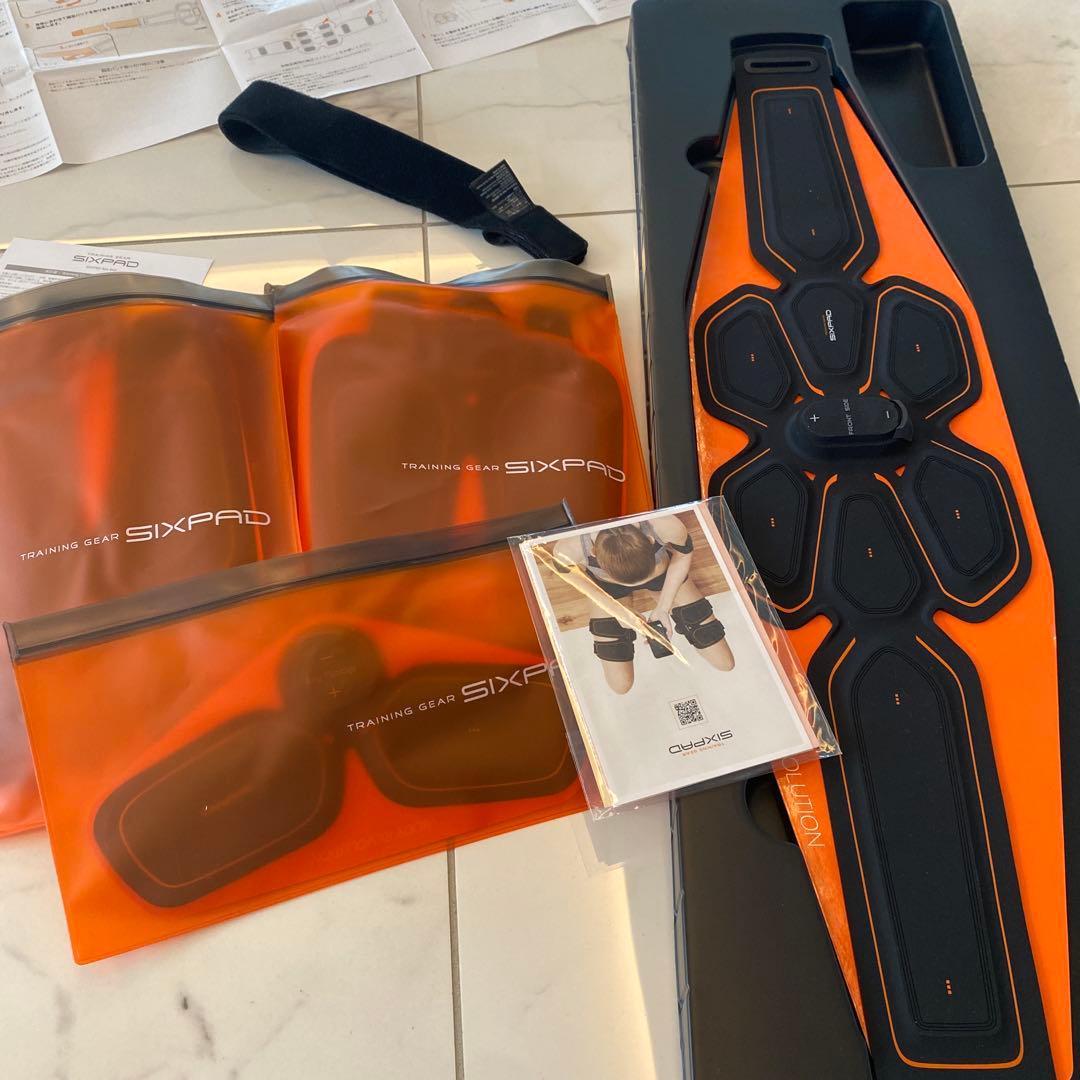 ほぼ未使用品⭐︎SIXPAD EMSトレーニングサポーター オレンジ4点セット