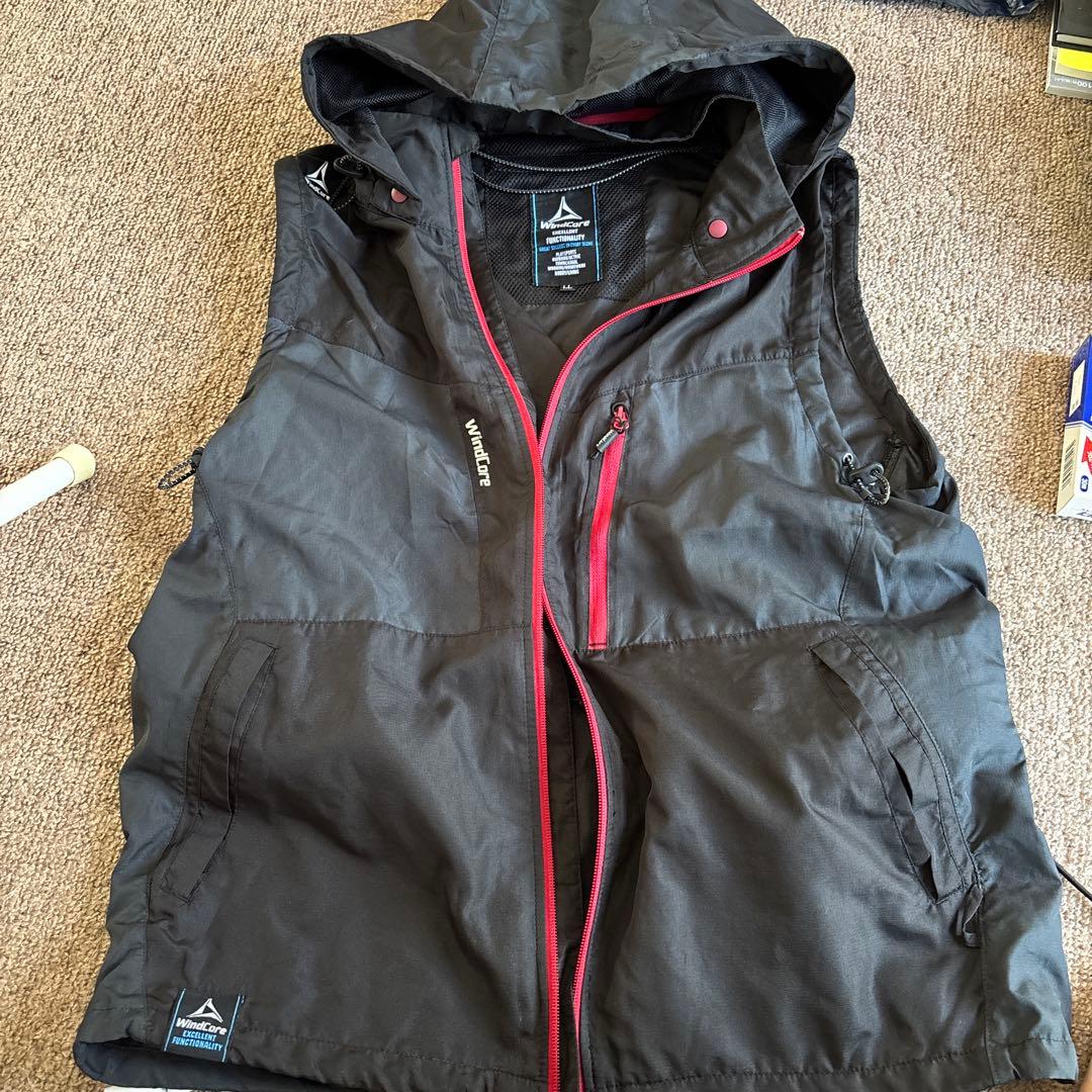 WindCore 空調服 LLサイズ 黒/赤