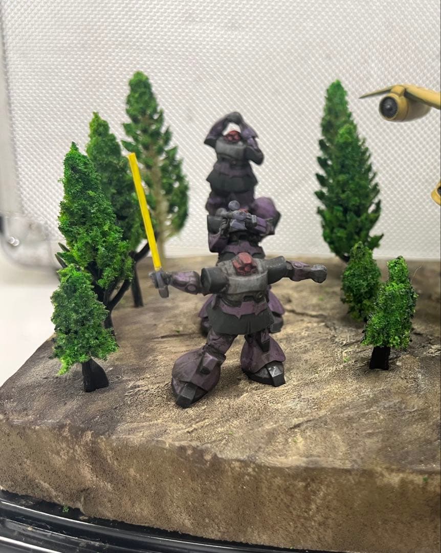 完成品　旧キット1/550 ミデア 　ドム（ジェットストリームアタック付き）