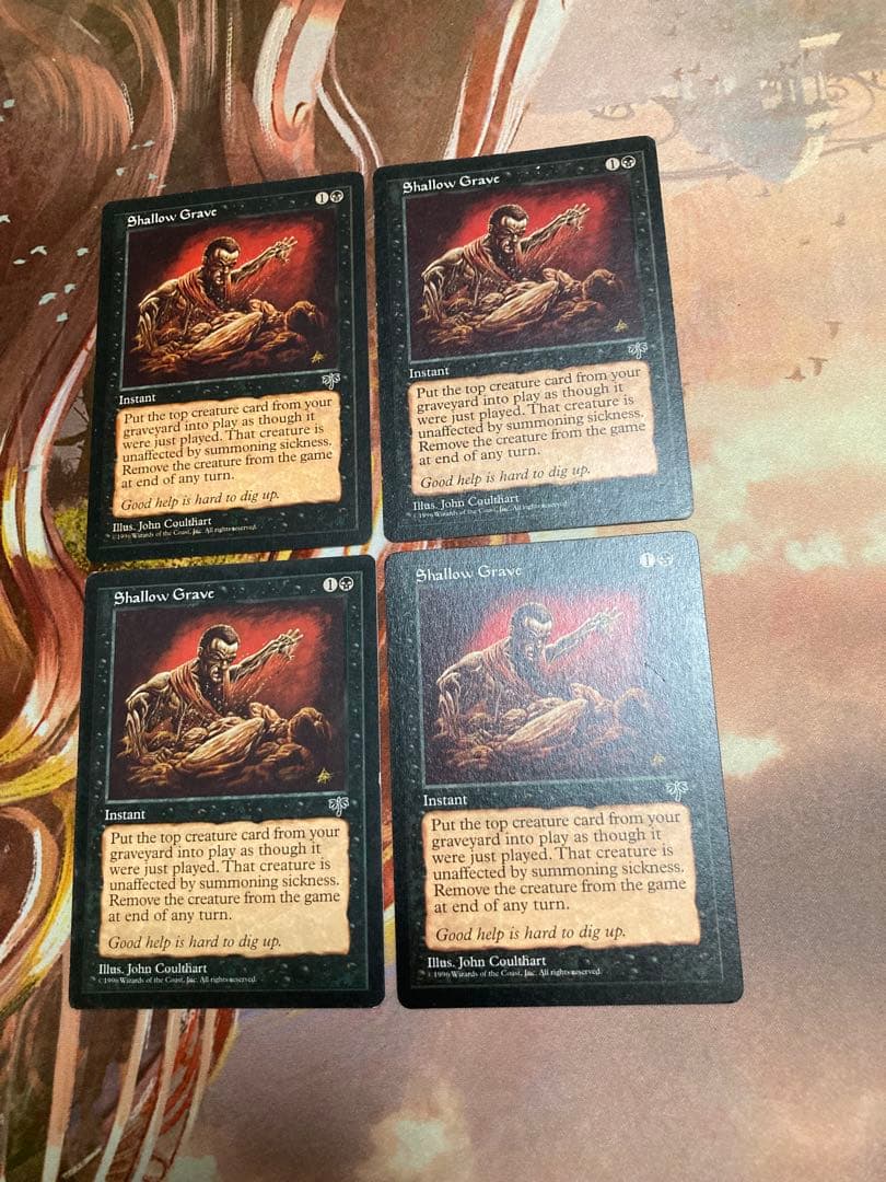Shallow Grave 浅すぎる墓穴　英語　4枚 Yahoo!オークション - MTG 英語 shallow Grave 浅すぎる墓穴 4枚セット