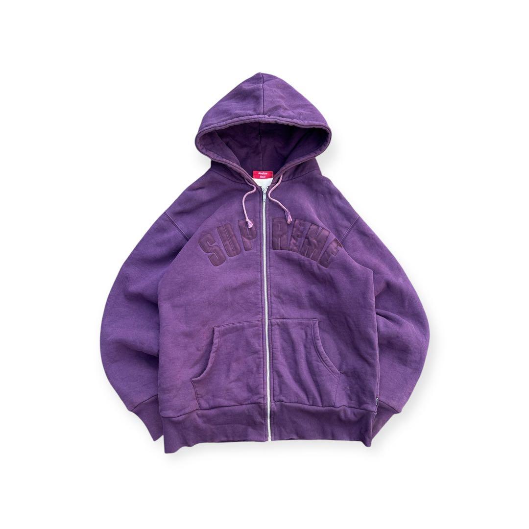 supreme 裏サーマル　ジップパーカー　シュプリーム　アーチロゴ supreme 裏サーマル ジップパーカー シュプリーム アーチロゴ - メルカリ