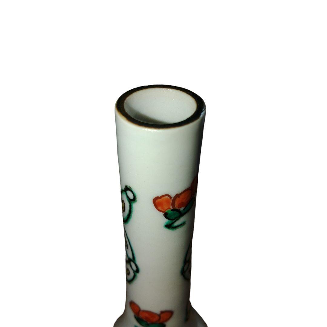 九谷焼 角福 鳥草花文瓢箪形花瓶 - メルカリ