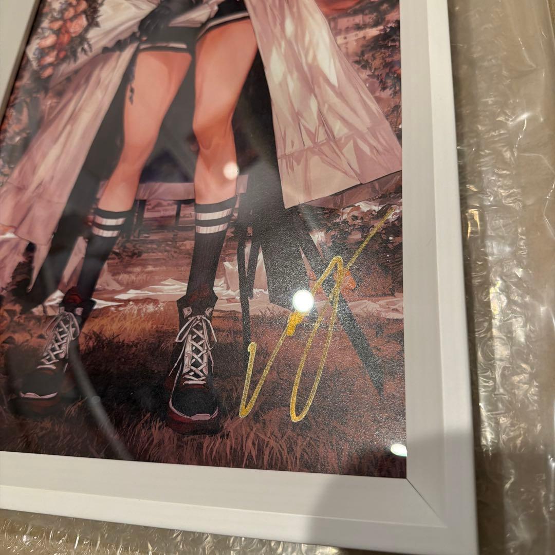 アークナイツ3周年記念 LM7先生直筆サイン入り 複製原画 Hananokaze