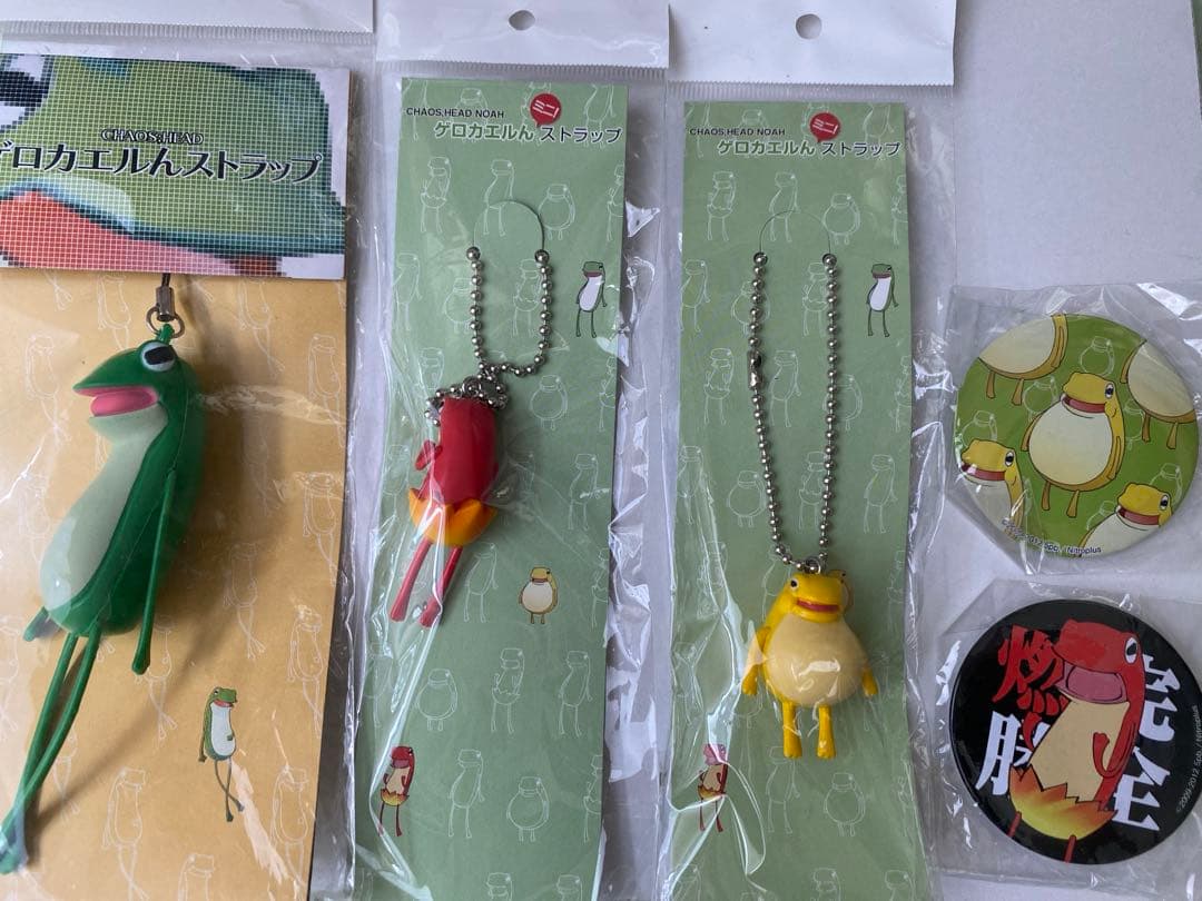 chaos;head ゲロカエルん ストラップ&缶バッジ　まとめ売り