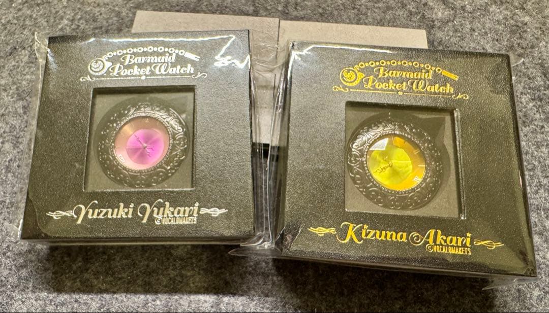 【未開封品】バーメイド・ポケットウォッチ 結月ゆかり・紲星あかり セット ▷バーメイド・ポケットウォッチ 結月ゆかり／紲星あかり 事前予約販売
