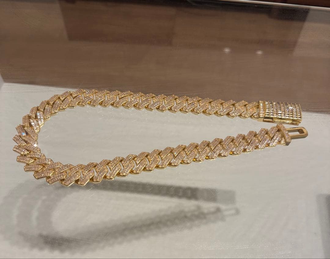 アクセサリー Iced Out Miami Cuban Chain Necklace