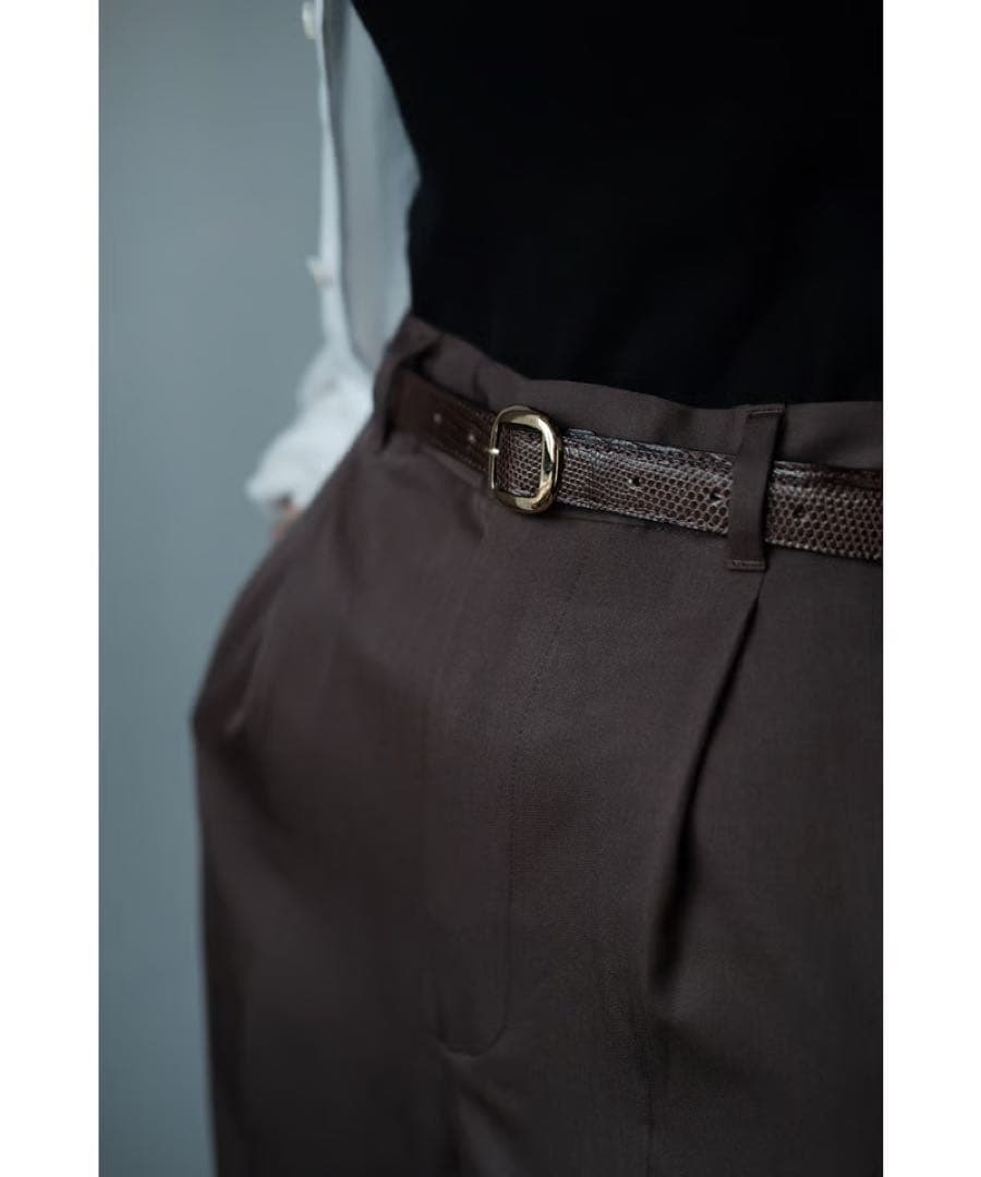 BISOWN LIZARD SQUARE BELT Brown