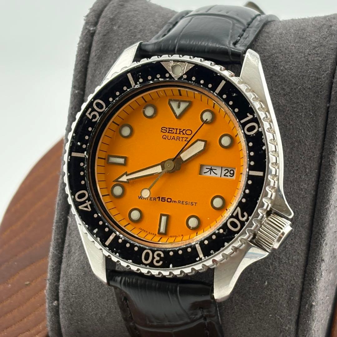 【極美品】セイコー　150M ダイバー　オレンジ　6458-600A