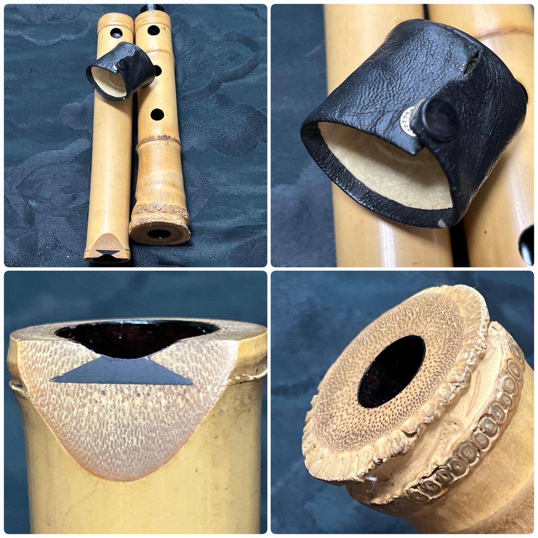 尺八 琴古流 在銘 中継ぎ緩み無し 一尺四寸管 籐巻 【音出し確認済み】状態良好