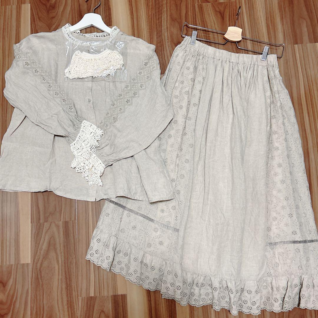 kazumiコラボ　サマンサモスモス　長袖シャツとスカートセット