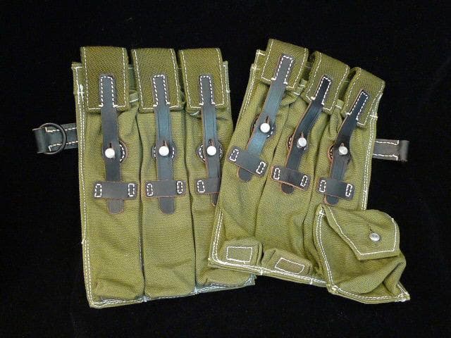 ドイツ軍　MP40マガジンポーチ　OD　S&G複製 ☆ 【2024.04.08】ドイツ軍MP40マガジンポーチ左右セット◇第2次世界