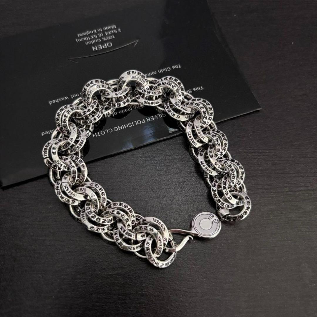 シルバー925 リングチェーンブレスレット