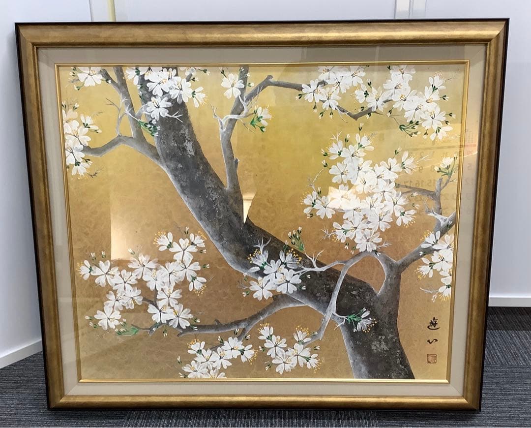 【遊山？】桜の絵画 日本画 海外の方にもお勧め！