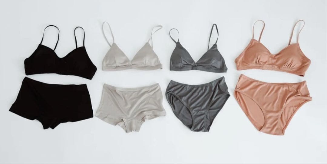 COCOONA SKINWEAR ブラジャー&ショーツセット　ブラック