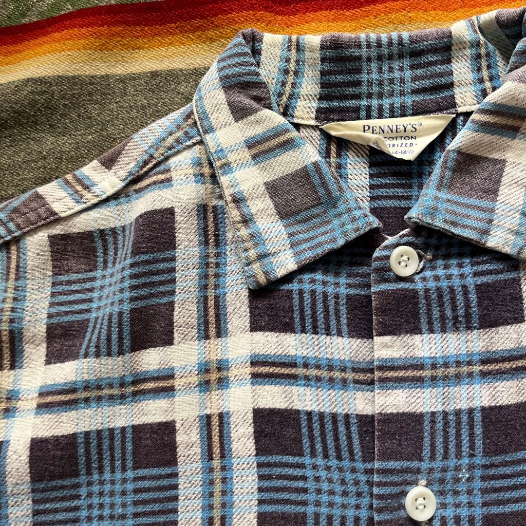 60s pennys プリントネルシャツ usa製 プリネル オンブレ 50s - メルカリ