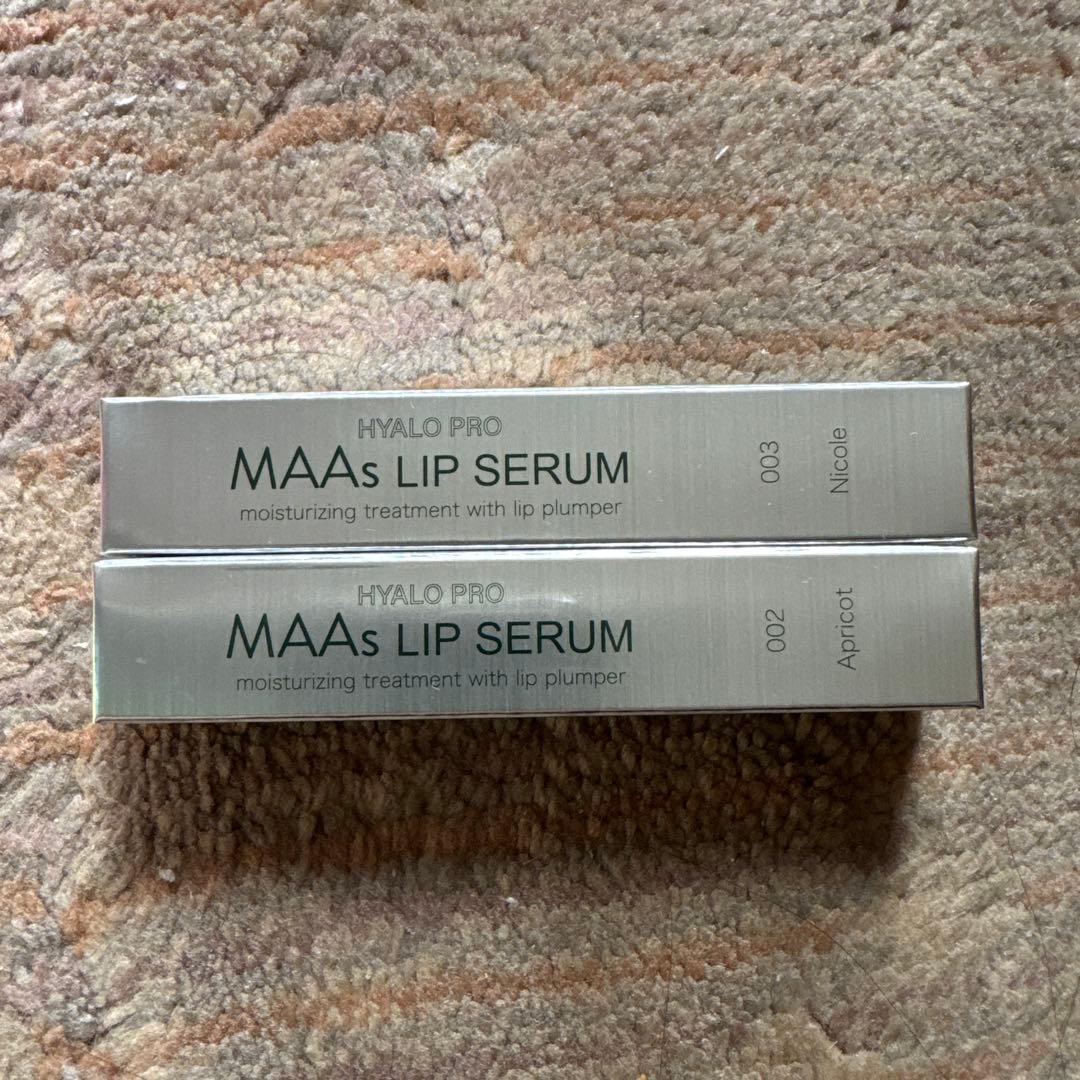 MAAs LIP SERUM 002 アプリコット & 003 ニコラ