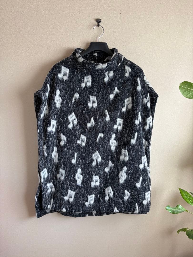 りんりん様ポールスミスシャギービッグポンチョ音符柄