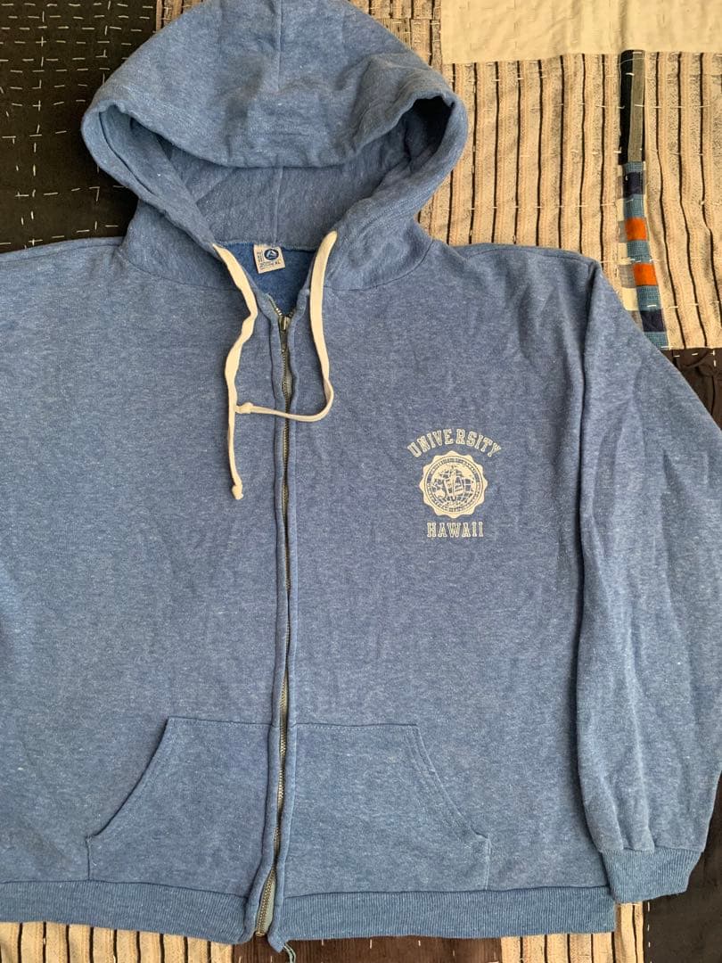 80s XL ARTEX フルジップ スウェット パーカー USA製 フロッキー