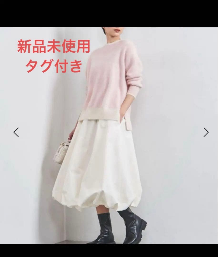 タグ付新品未使用United Arrows 今期ソフトピンク　フォックスカシミヤ フォックスカシミヤ クルーネック ニット 24FW