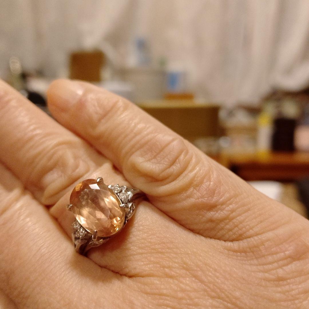 インペリアルトパーズ　プラチナリング