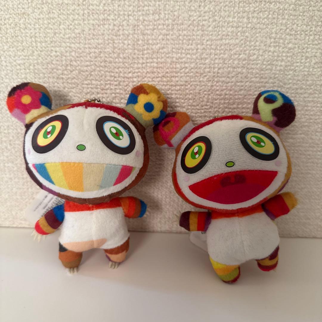 【親子パンダセット】村上隆　カラフルパンダぬいぐるみ キーホルダー