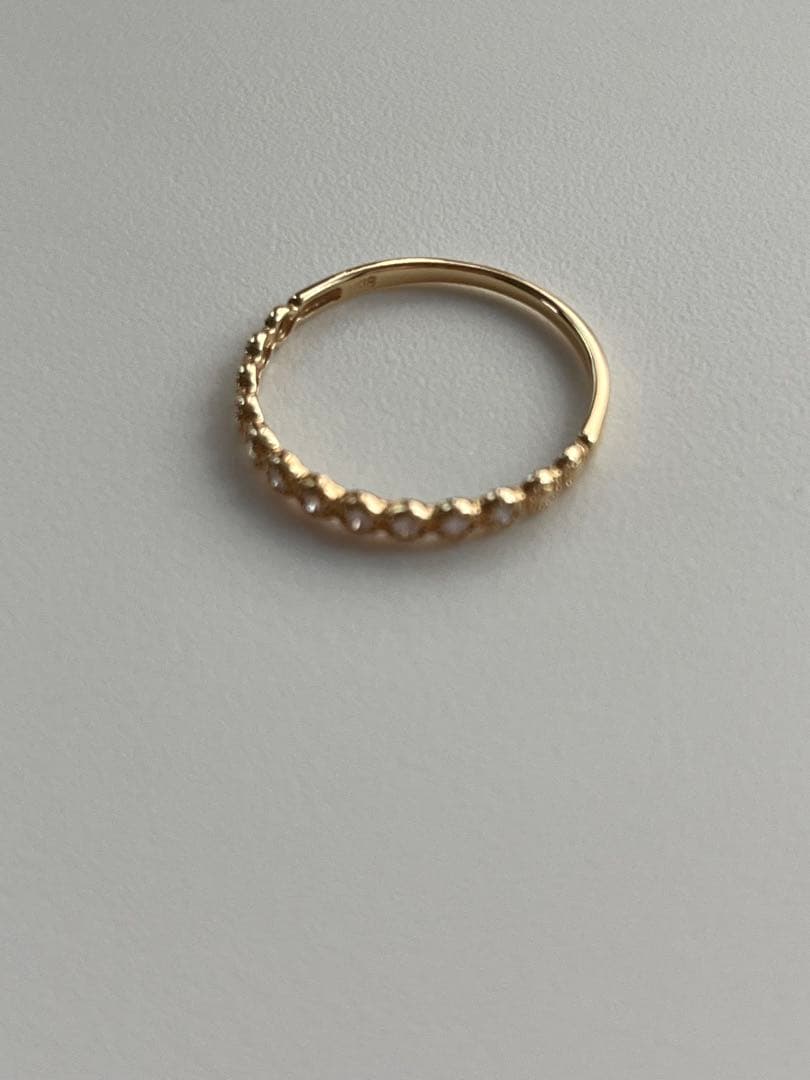 【ちゅん】ツツミ　K18 ダイヤモンドリング　YG 13号 ジュエリーツツミ K18イエローゴールドダイヤモンドリング