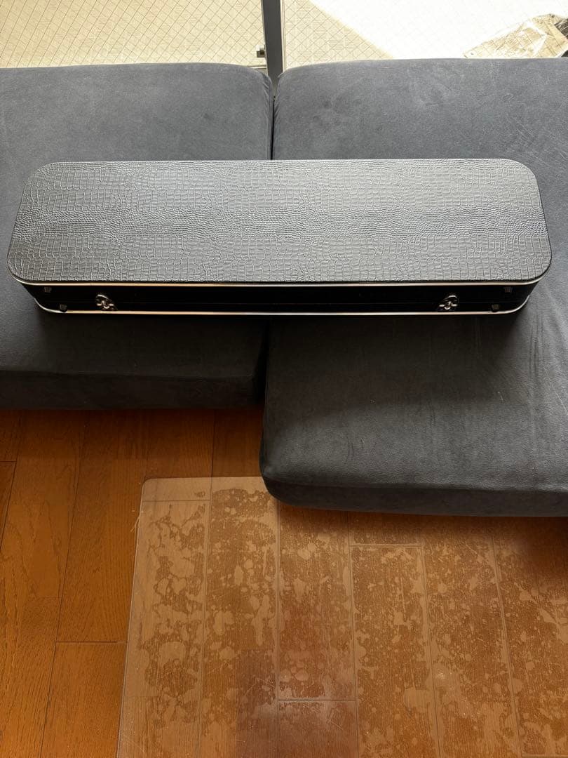 【美品】三線ハードケース 黒 赤内装 収納ポーチ付き