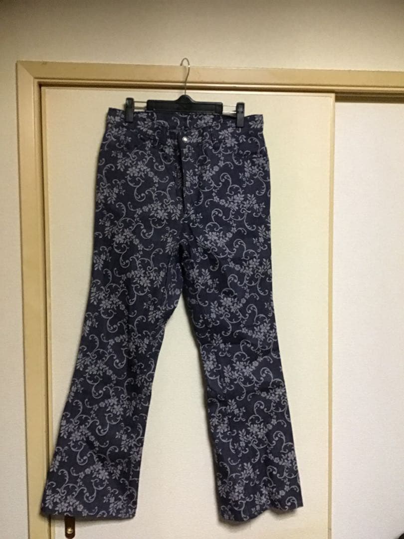 リーバイス総柄パンツ白タグBIG E 70's LEVI'S リーバイス 519 ピケパンツ Big E 白タブ 生成り オフ