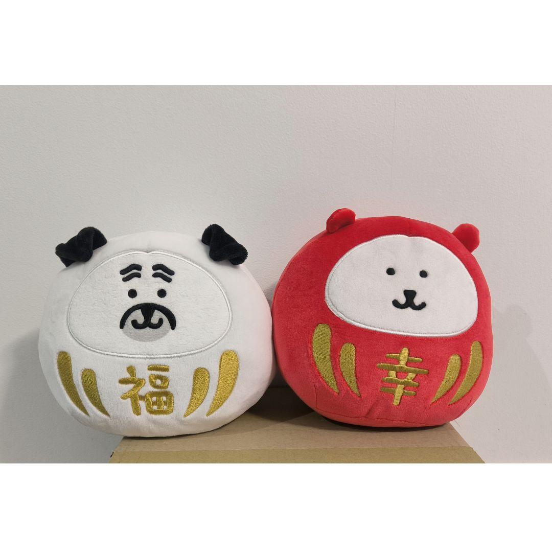 【タグ付き】自分ツッコミくま　だるまぬいぐるみ　ナガノのくま