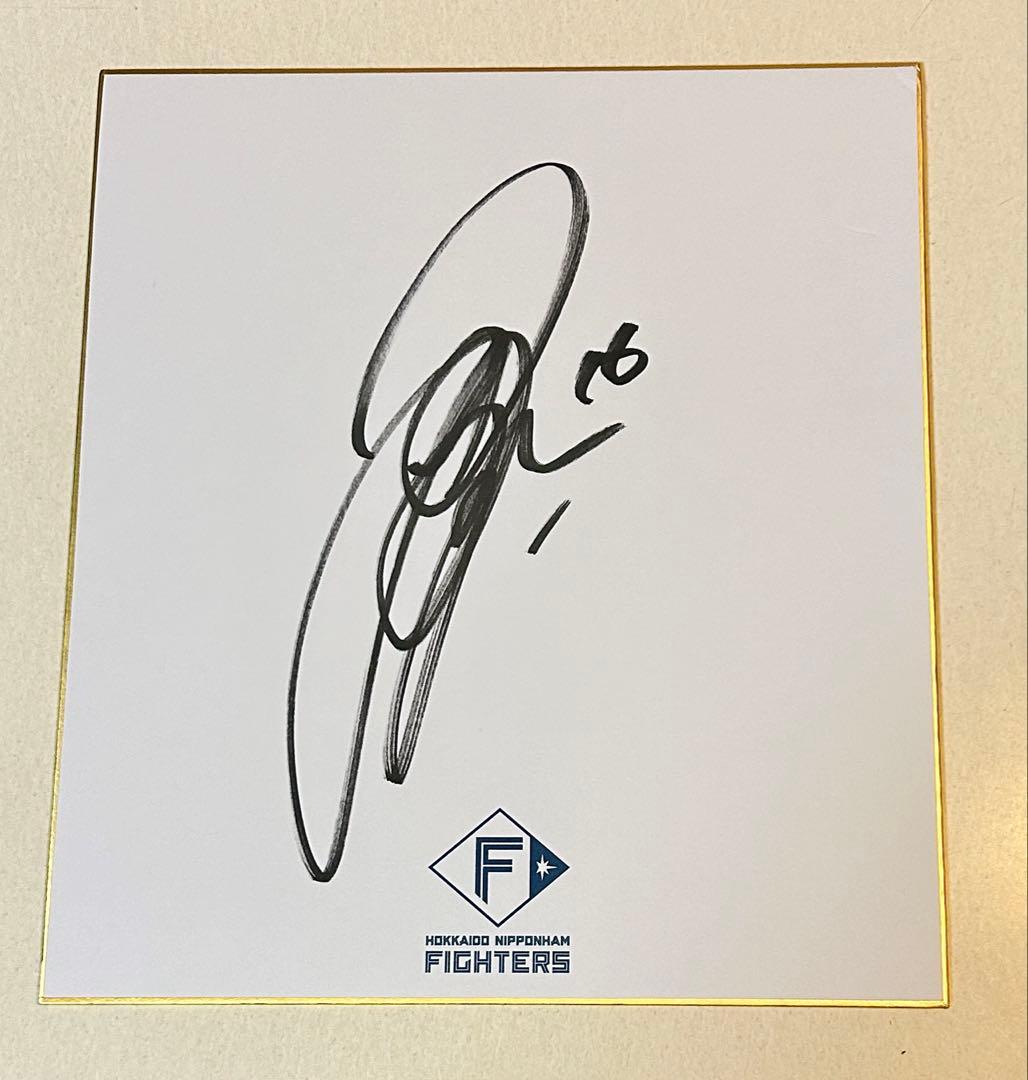 達孝太　北海道日本ハムファイターズ　直筆サイン色紙　春季キャンプ　名護キャンプ