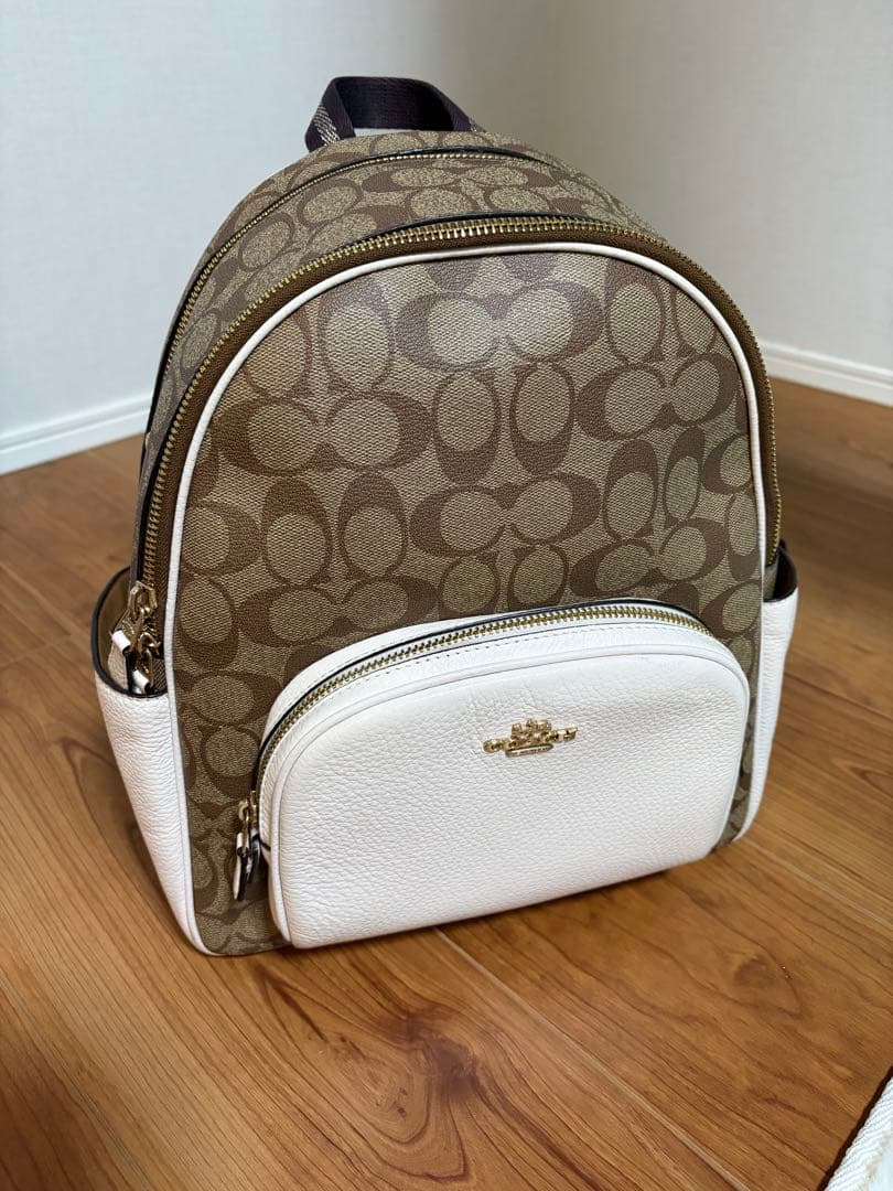 コーチ リュック ベージュ/ホワイト