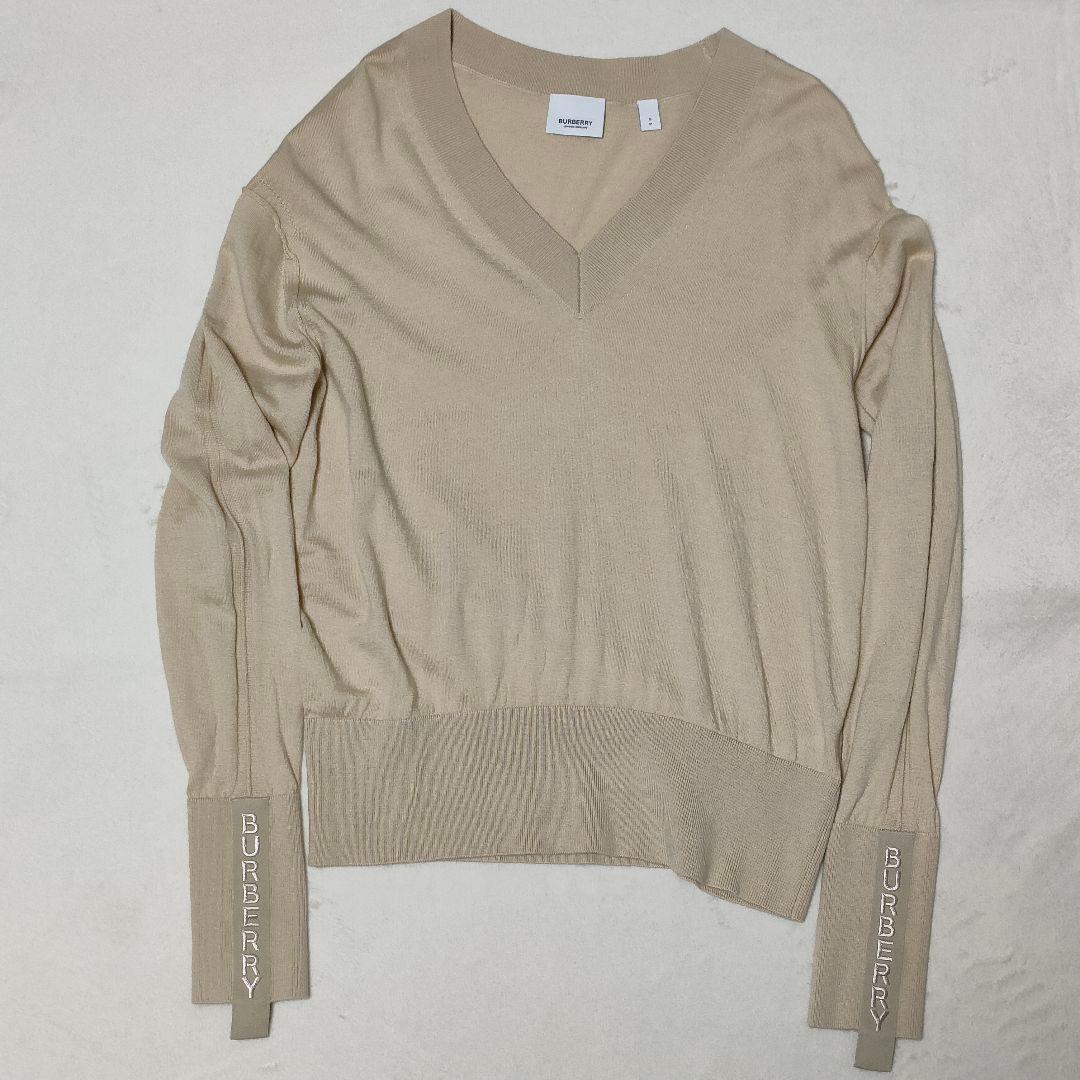 BURBERRY LONDON　ニット　Vネック　ベージュ　Ｓ
