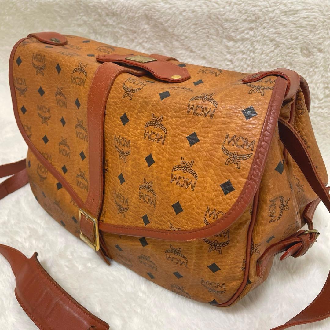 MCM ソミュール　コニャック　ショルダーバッグ　ヴィセトス柄