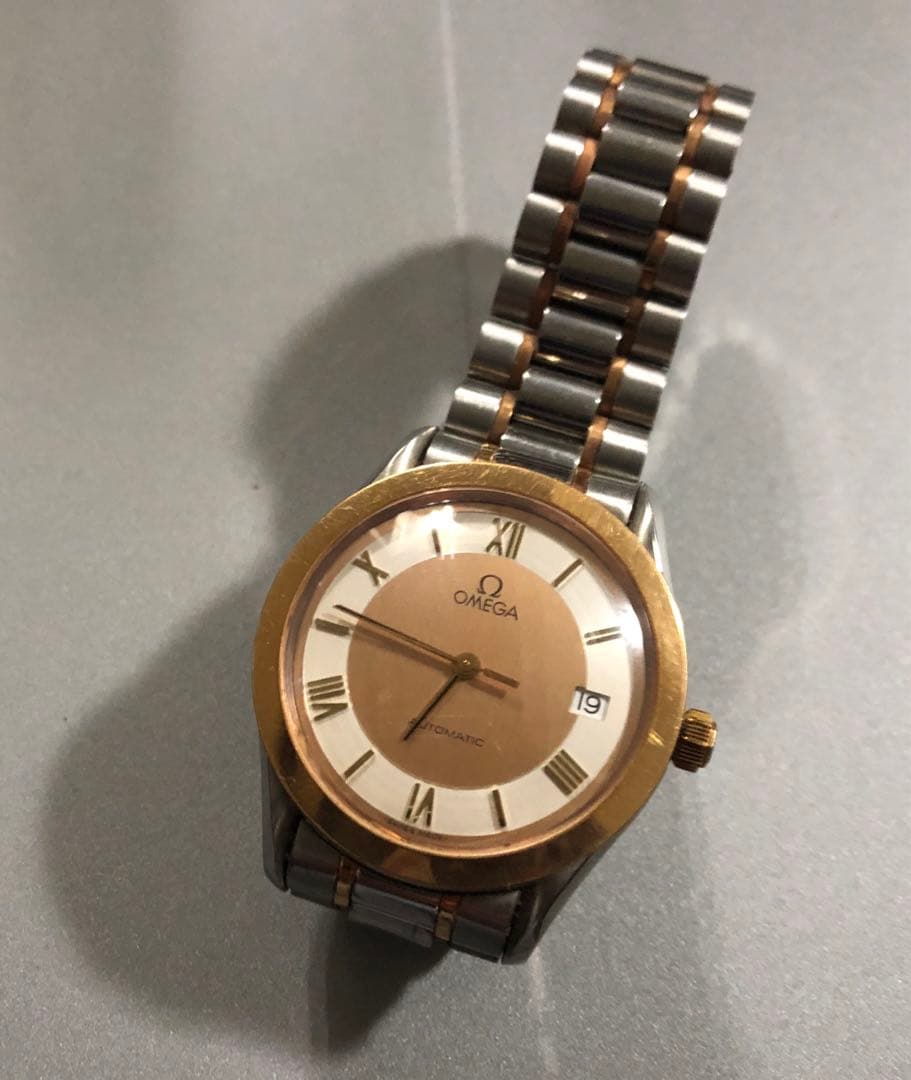 OMEGA 時計 ゴールド/シルバー OMEGA オメガ 1449/432 QZ クォーツ メンズ腕時計 ゴールド×シルバー