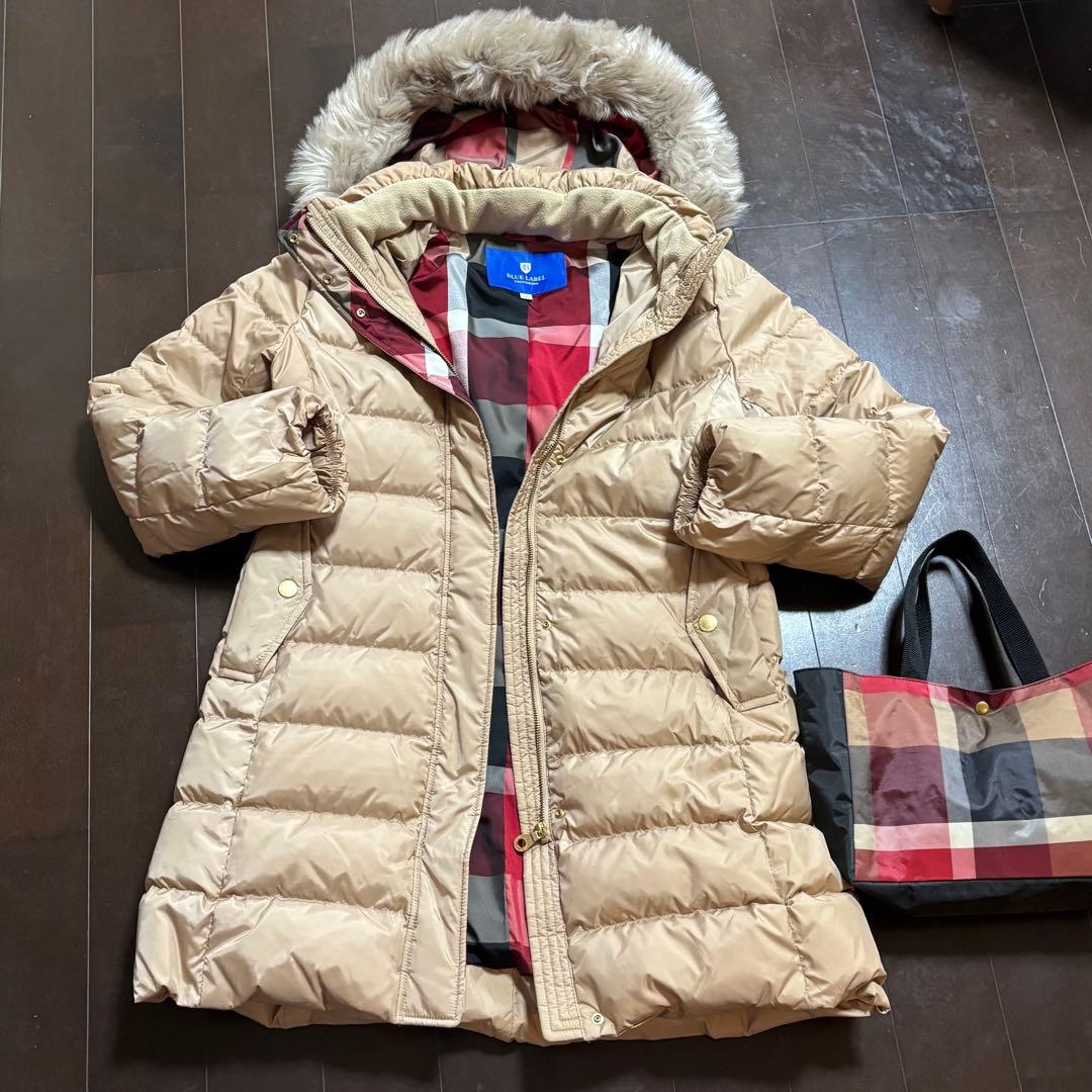 ブルーレーベルクレストブリッジ　ダウンコート　ベージュ　40