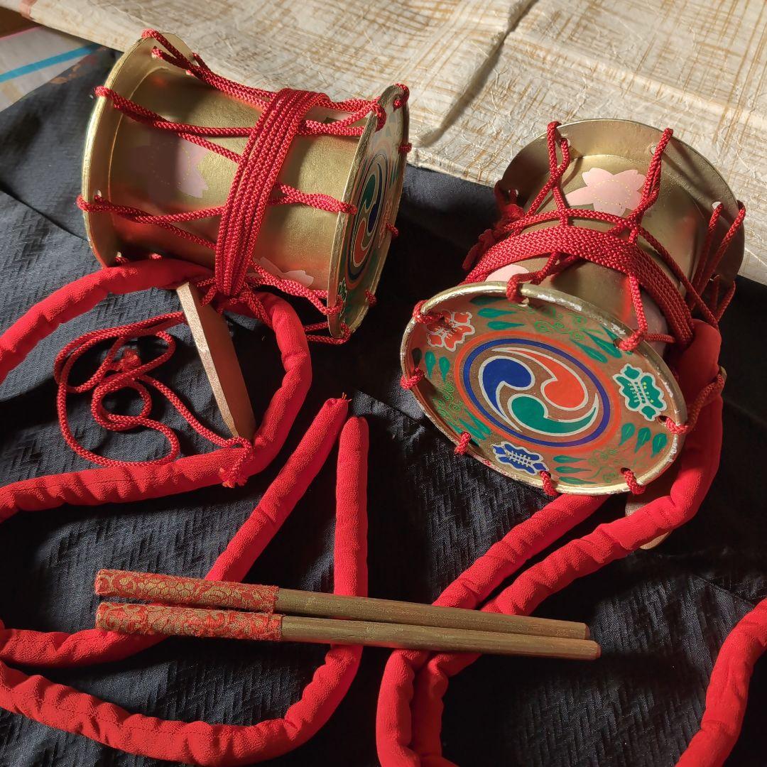 日本舞踊 舞台 小道具 金鞨鼓 きんかっこ　つづみ 太鼓