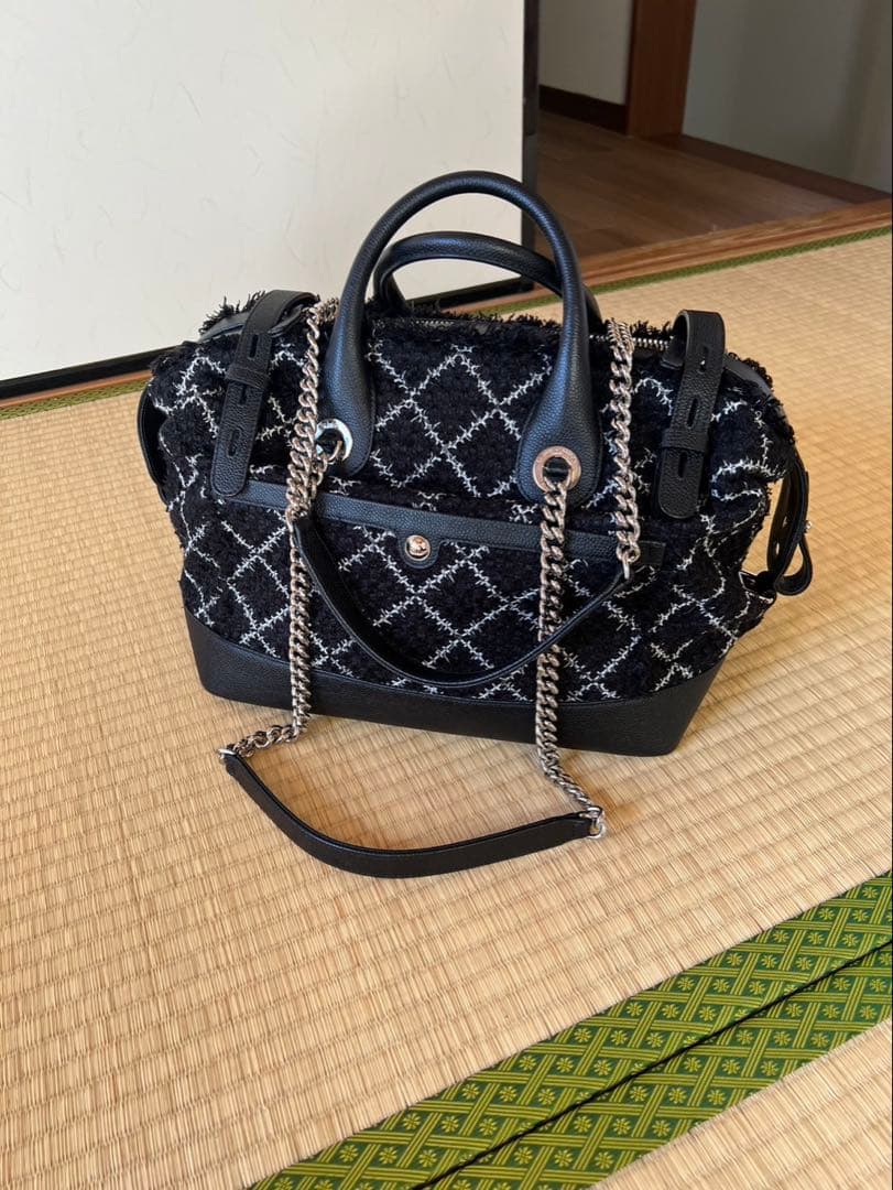 CHANEL ボストンバック　シャネル　ツイード