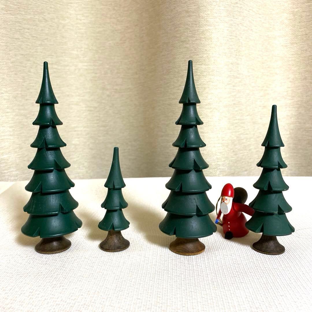 ドイツ製　エルツ　もみの木　ツリー　木製　4本セット