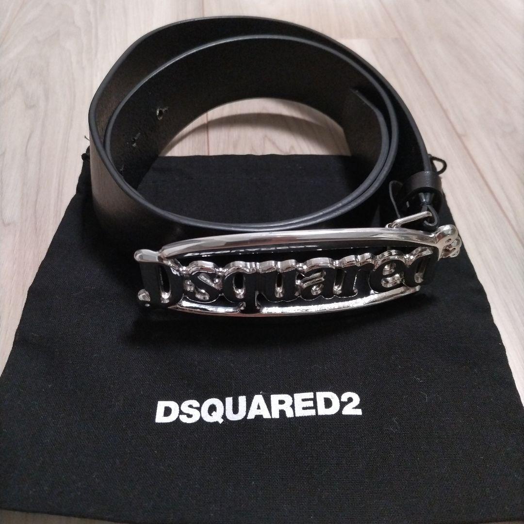 【マサマサ】DSQUARED2 ブラックレザーベルト