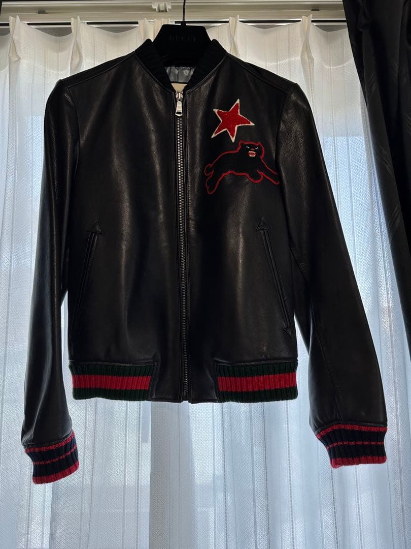H*i様 GUCCI ライダース　レザージャケット Gucci レザー ライダースジャケット | ブラック | FARFETCH JP