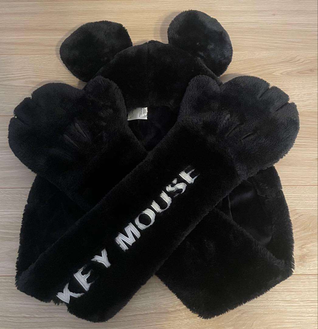 ディズニー ファンキャップマフラー ミッキー 黒 - メルカリ