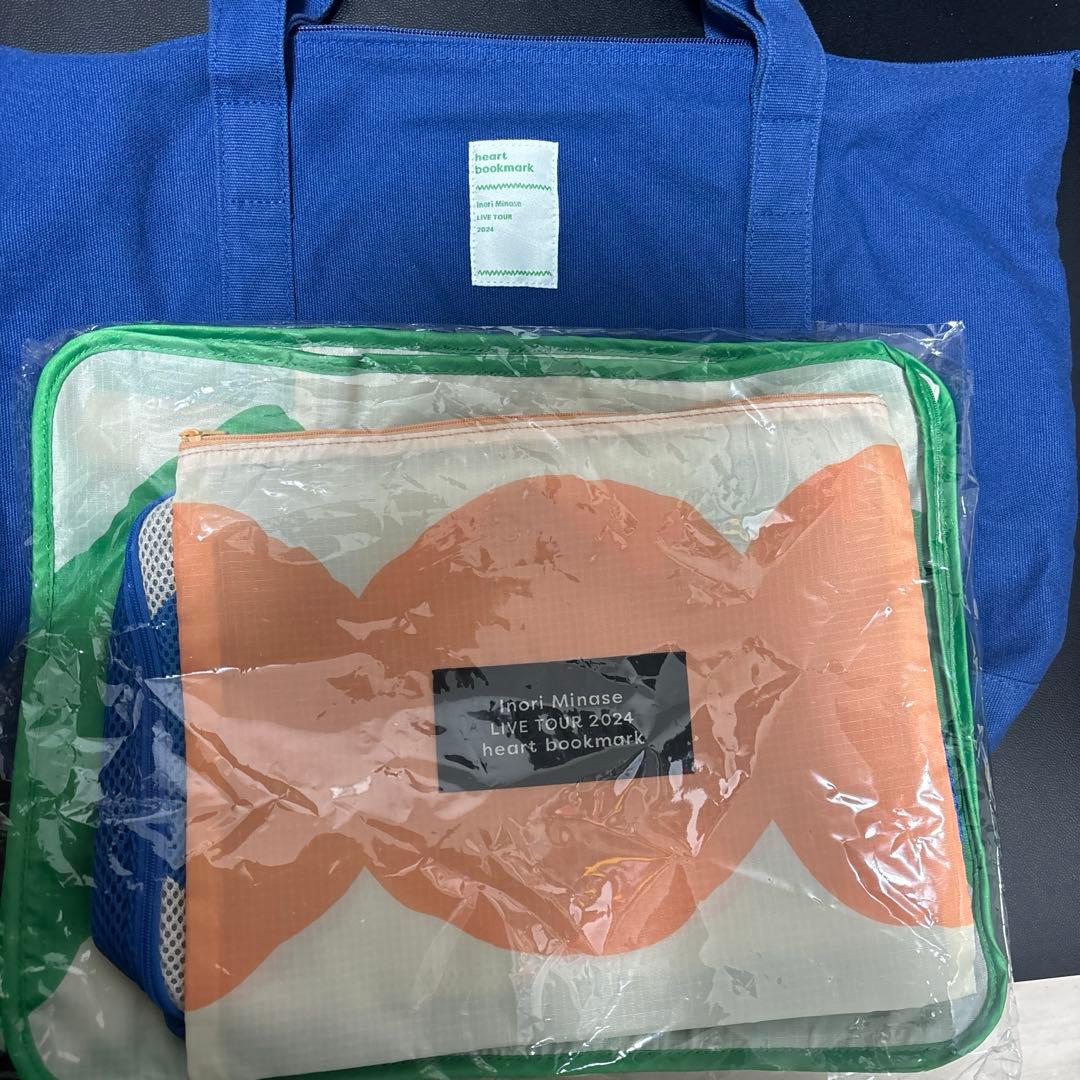 水瀬いのり heart bookmark ダブルハンドトート トラベルポーチ