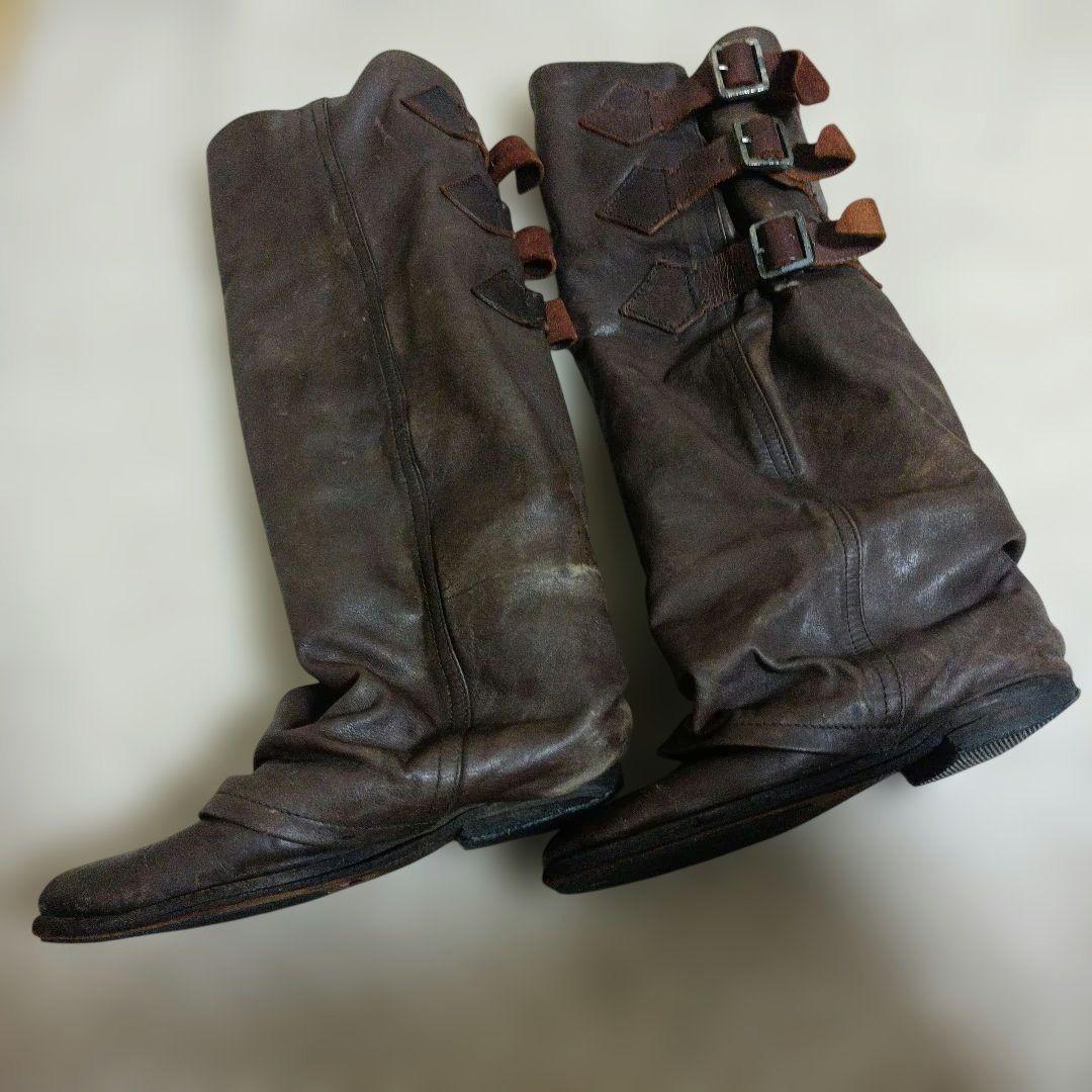 希少！ズッカ　zucca パンツブーツ　ナウシカブーツ　くしゅくしゅブーツ ZUCCA 通称ナウシカブーツと呼ばれるもの。 パンツを裾に溜めたような