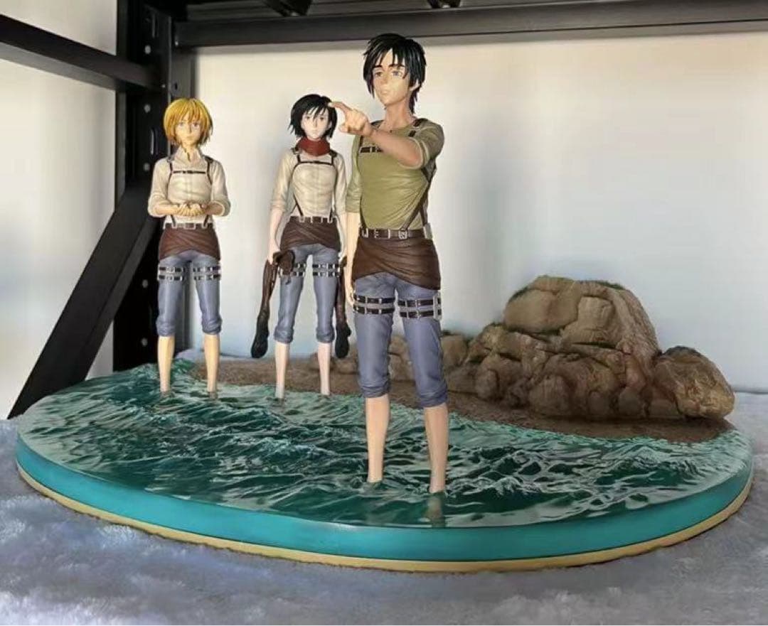 進撃の巨人 ミカサ エレン 3体 ガレージキット ガレキ スタチュー⑧ 進撃の巨人 ミカサ エレン 3体 ガレージキット ガレキ スタチュー⑧