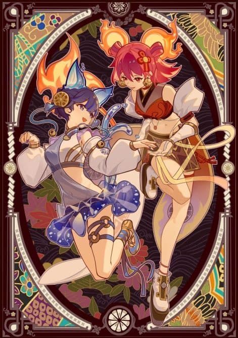 剣の御巫ハレ ＆ 鏡の御巫ニニ スリーブ