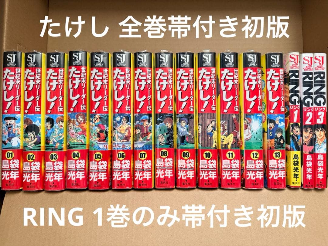 漫画 世紀末リーダー伝たけし ワイド版 1~13 + リング 1~3 全巻