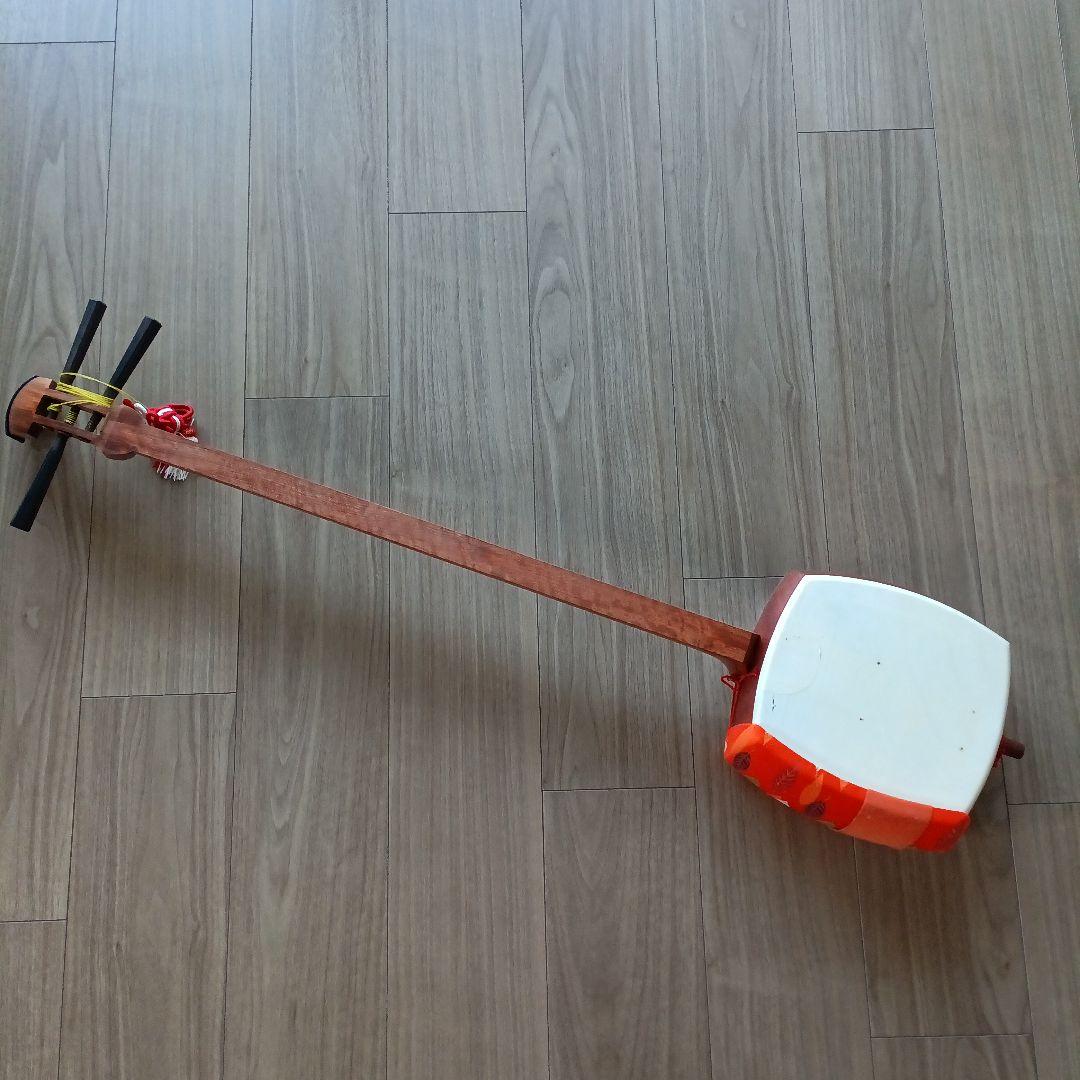 三味線本体 白とオレンジ BEAMS JAPAN（ビームス ジャパン）【別注】三絃司きくおか / 日田杉