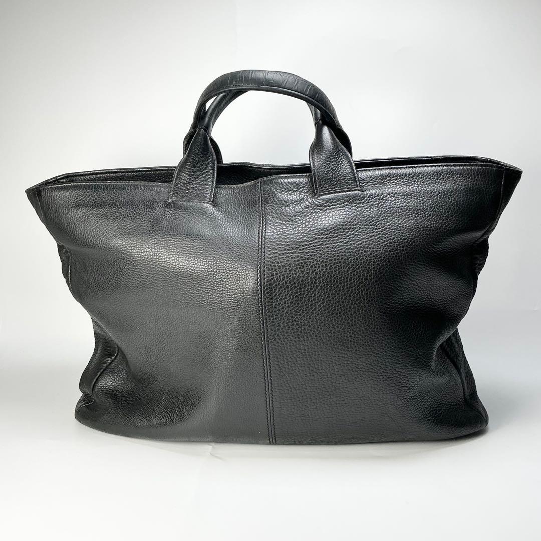 PORTER　トートバッグ　ブラックレザー　大容量　ビジネス