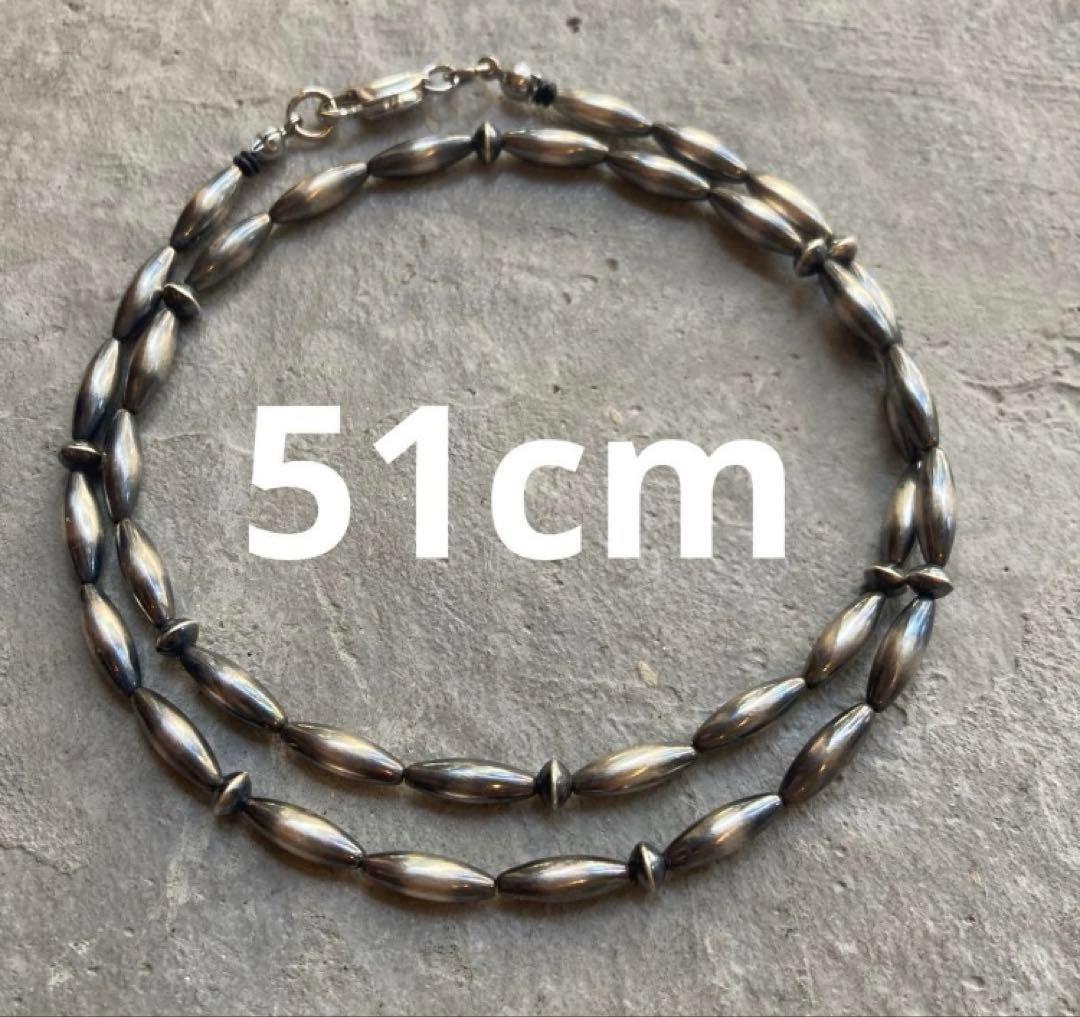 SV925製ナバホパールのオリジナルデザインネックレス　51cm